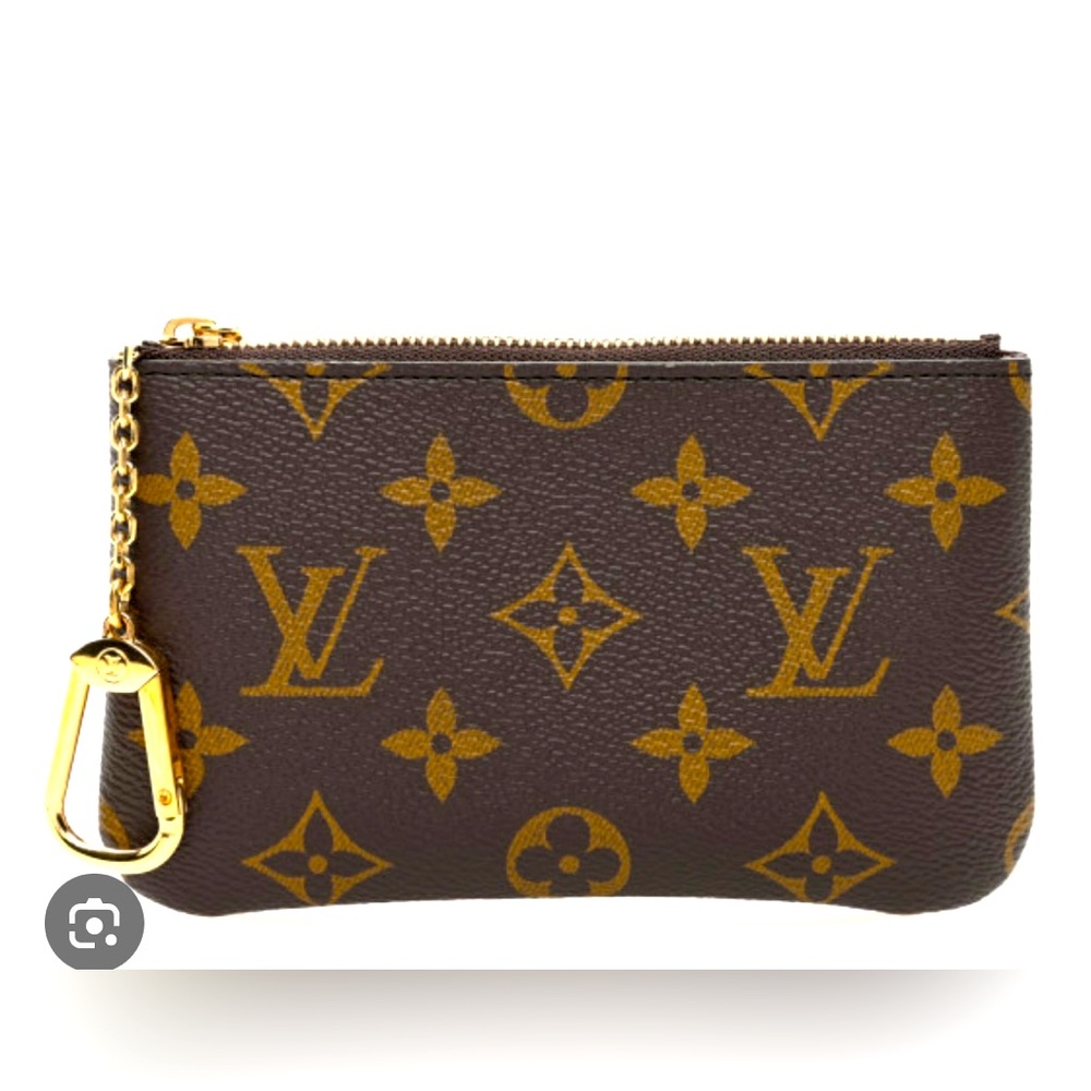 Louis Vuitton Brown and Gold Key & Card Holder